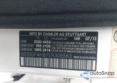 2014 Mercedes-Benz C 250 Sport из США, поврежденный, VIN WDDGF4HB7ER305563